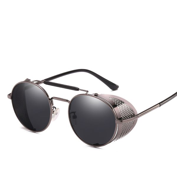saoioas retro round metal sunglasses steampunk men women brand designer glasses shades uv protection with bag, White;black
saoioas retro round metal sunglasses steampunk men women brand designer glasses shades uv protection with bag, White;black