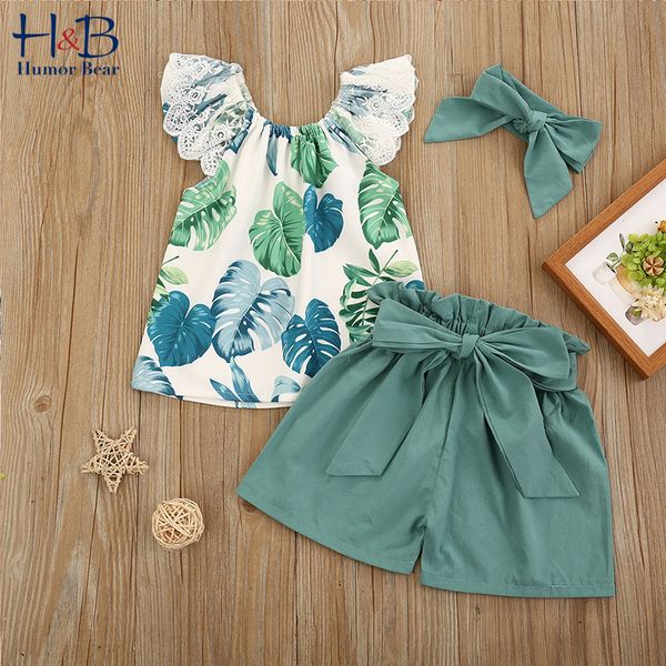humor bear 2020 girls' suit leaf print lace sleeve + bow tie belt s+hair band suit 3pcs girls clothing sets, White
humor bear 2020 girls' suit leaf print lace sleeve + bow tie belt s+hair band suit 3pcs girls clothing sets, White