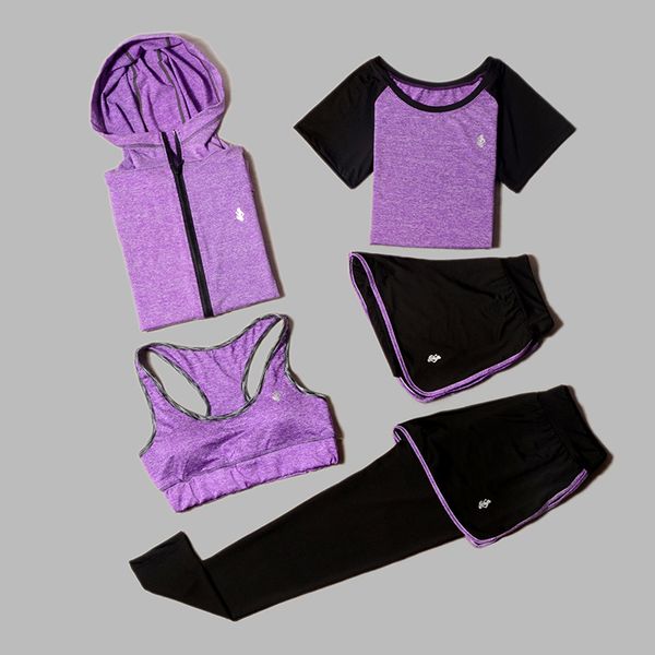 women's yoga set sports fitness gym training sportswear 5 pieces / set workout t-shirt + bra + yoga pants sports tights, White;red
women's yoga set sports fitness gym training sportswear 5 pieces / set workout t-shirt + bra + yoga pants sports tights, White;red