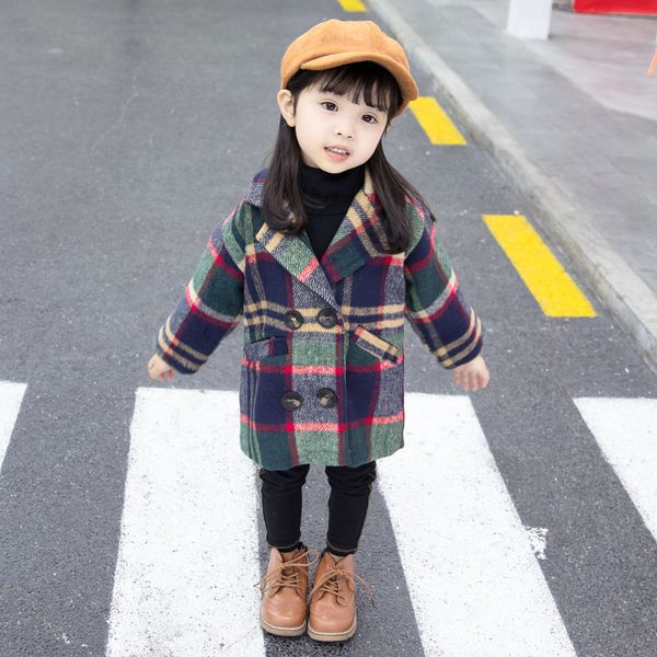 girls' jackets 2020 fall and winter new kids coat korean version warm plaid stitching long children's woolen coats for girls, Blue;gray
girls' jackets 2020 fall and winter new kids coat korean version warm plaid stitching long children's woolen coats for girls, Blue;gray