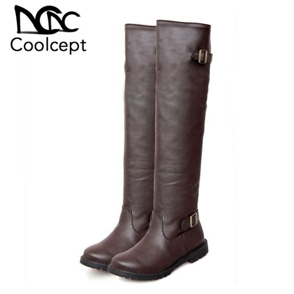 boots coolcept women pu leather over knee daily ladies buckle flats long winter warm motorcycle size 34-39, Black
boots coolcept women pu leather over knee daily ladies buckle flats long winter warm motorcycle size 34-39, Black