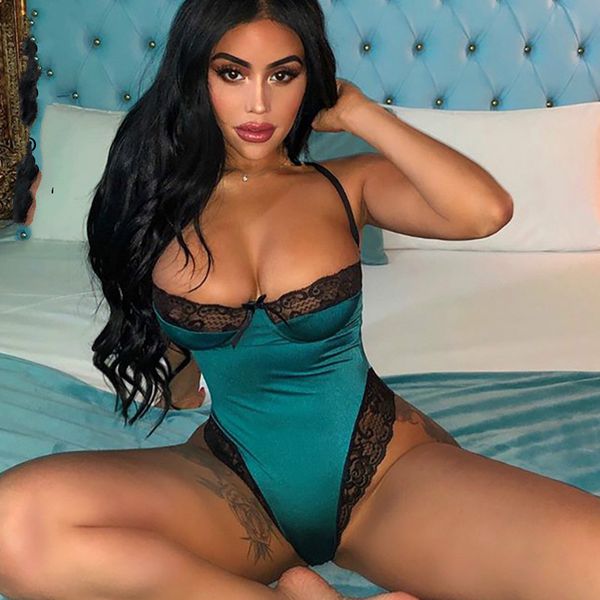 septhydrogen brand designer lace patchwork satin bodysuit backless jumpsuit slim women one piece fashion club party bodysuits skin, Black;white
septhydrogen brand designer lace patchwork satin bodysuit backless jumpsuit slim women one piece fashion club party bodysuits skin, Black;white