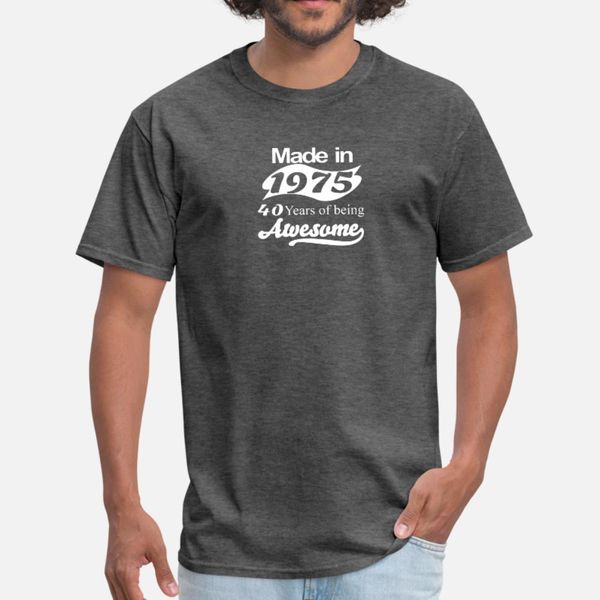 made in 1975 40 years of being awesome t shirt men custom cotton euro size s-3xl trend gift comfortable spring normal shirt, White;black
made in 1975 40 years of being awesome t shirt men custom cotton euro size s-3xl trend gift comfortable spring normal shirt, White;black