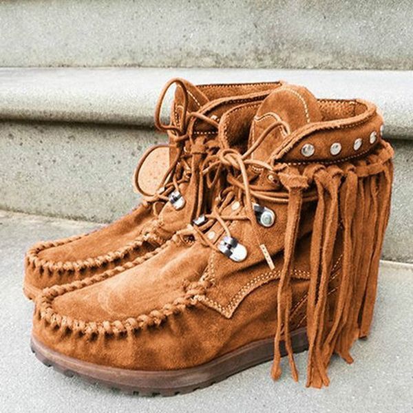 women ankle boots big size flats shoes booties gladiator vintage faux suede round toe lace up shoe tassels botas mujer, Black
women ankle boots big size flats shoes booties gladiator vintage faux suede round toe lace up shoe tassels botas mujer, Black