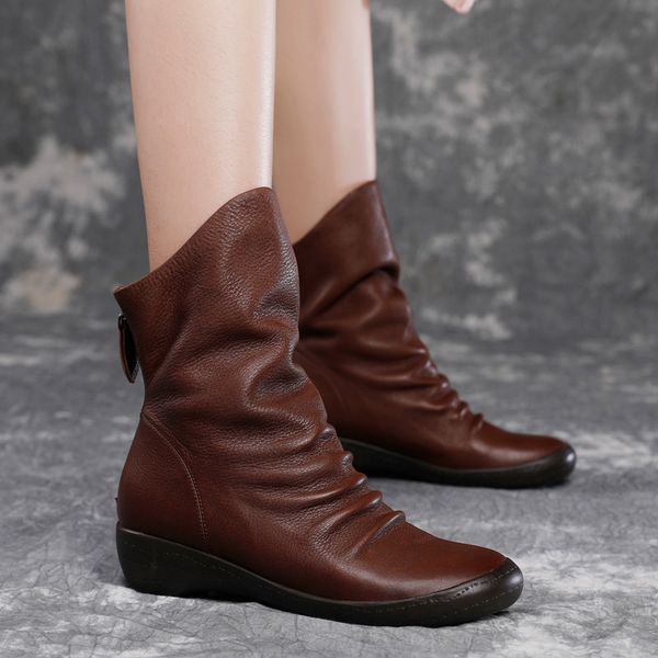boots retro mid-tube female soft sole single lady western boot 2021 autumn winter genuine leather mid-calf women shoes, Black
boots retro mid-tube female soft sole single lady western boot 2021 autumn winter genuine leather mid-calf women shoes, Black