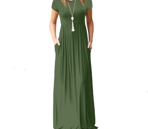 maxi summer long women dress femme boho long plus size casual pockets short sleeve o neck solid dress designer clothes, Black;gray
maxi summer long women dress femme boho long plus size casual pockets short sleeve o neck solid dress designer clothes, Black;gray