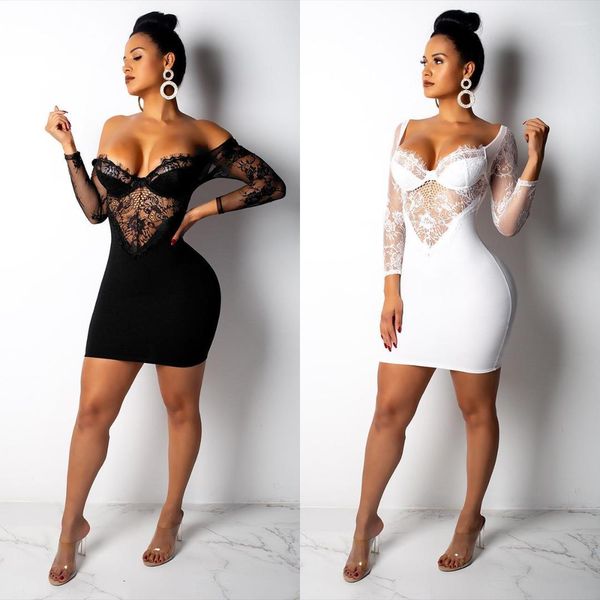 neck long sleeve backless bodycon dresses new arrival womens clothing 20ss women designer dresses fashion perspective lace v, White;black
neck long sleeve backless bodycon dresses new arrival womens clothing 20ss women designer dresses fashion perspective lace v, White;black