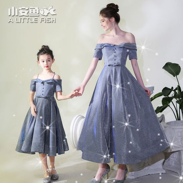 family matching outfits mother daughter off shoulder wedding banquet dress walk-show piano costume christmas clothes women kids, Blue
family matching outfits mother daughter off shoulder wedding banquet dress walk-show piano costume christmas clothes women kids, Blue