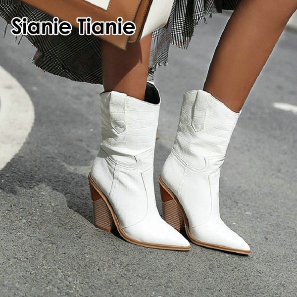 sianie tianie 2020 pointed toe strange high heels motorcycle riding boots yellow white loose ankle boots for women size 34-48, Black
sianie tianie 2020 pointed toe strange high heels motorcycle riding boots yellow white loose ankle boots for women size 34-48, Black