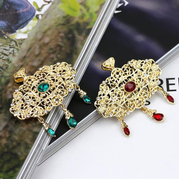 sunspicems gold colorful arabic brooch for women kaftan hijab pin morocco ethnic wedding jewelry brooch-pendant dual purpose new, Gray
sunspicems gold colorful arabic brooch for women kaftan hijab pin morocco ethnic wedding jewelry brooch-pendant dual purpose new, Gray