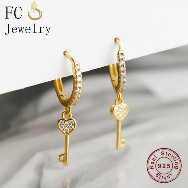 hoop & huggie fc jewelry 925 sterling silver gold color key to heart zirconia earring for women girlfriend ear piercing pendientes 2021, Golden;silver
hoop & huggie fc jewelry 925 sterling silver gold color key to heart zirconia earring for women girlfriend ear piercing pendientes 2021, Golden;silver