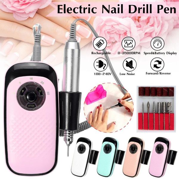 nail drill & accessories portable rechargeable machine 35000rpm manicure electric file art tools set for bits
nail drill & accessories portable rechargeable machine 35000rpm manicure electric file art tools set for bits