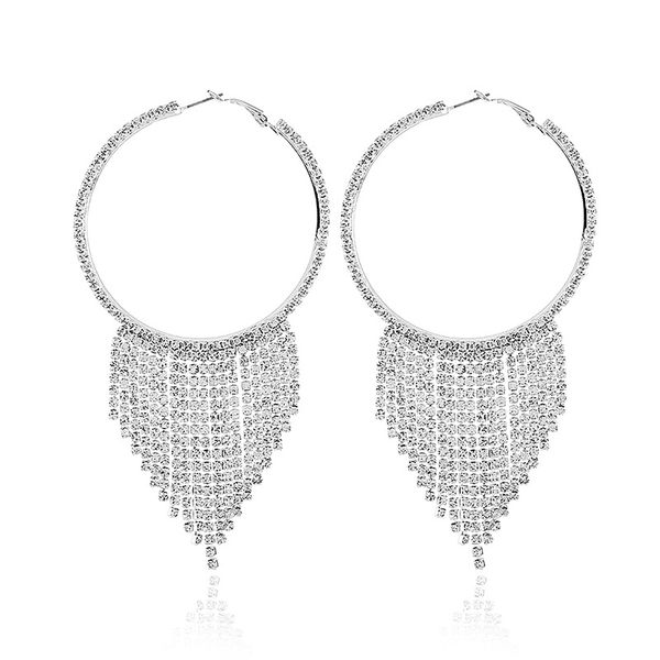 european and american fashion jewelry fashion women's ring earrings fringed water drill claw chain full of drill earrings, Golden
european and american fashion jewelry fashion women's ring earrings fringed water drill claw chain full of drill earrings, Golden