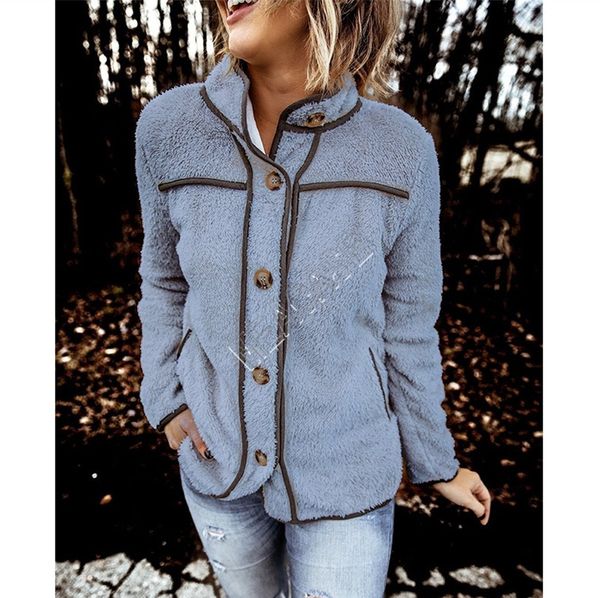 women sherpa fleece jacket coat pannlled button patchwork jackets trendy stand collar coats warm winter hoodies windbreaker outerwear d82602, White
women sherpa fleece jacket coat pannlled button patchwork jackets trendy stand collar coats warm winter hoodies windbreaker outerwear d82602, White