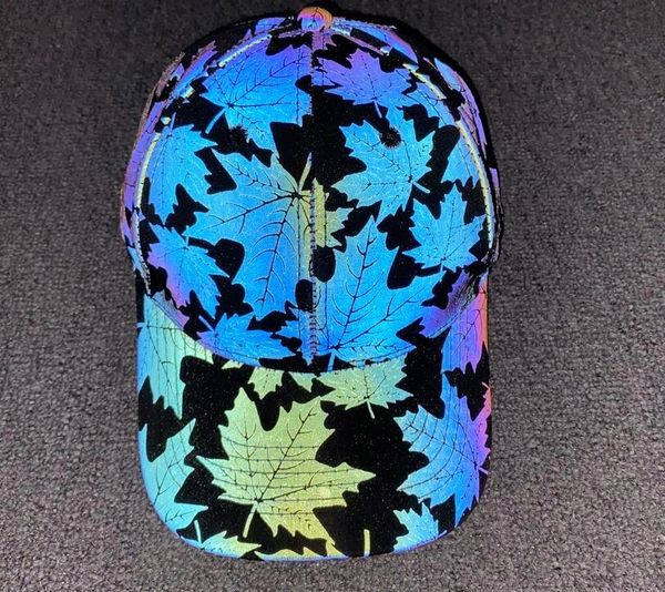 Maple leaves colorful reflective baseball cap men women hip hop dance snapback adjustable novelty fashion hat T200608
Maple leaves colorful reflective baseball cap men women hip hop dance snapback adjustable novelty fashion hat T200608