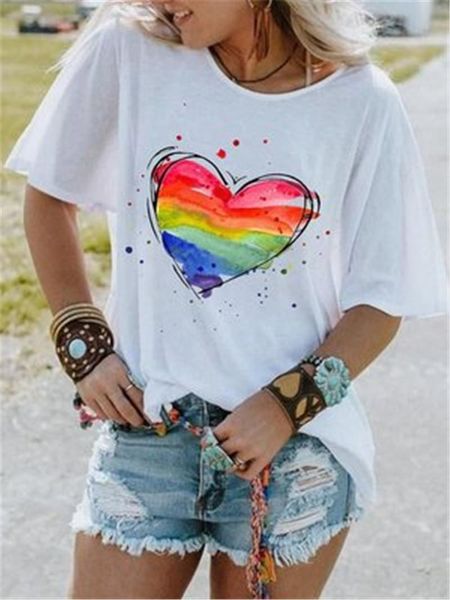 love heart печати женщины футболку тенденции моды crew neck вскользь с коротким рукавом дизайнер жаркое лето новый женский сыпучие топы tee, White
love heart печати женщины футболку тенденции моды crew neck вскользь с коротким рукавом дизайнер жаркое лето новый женский сыпучие топы tee, White