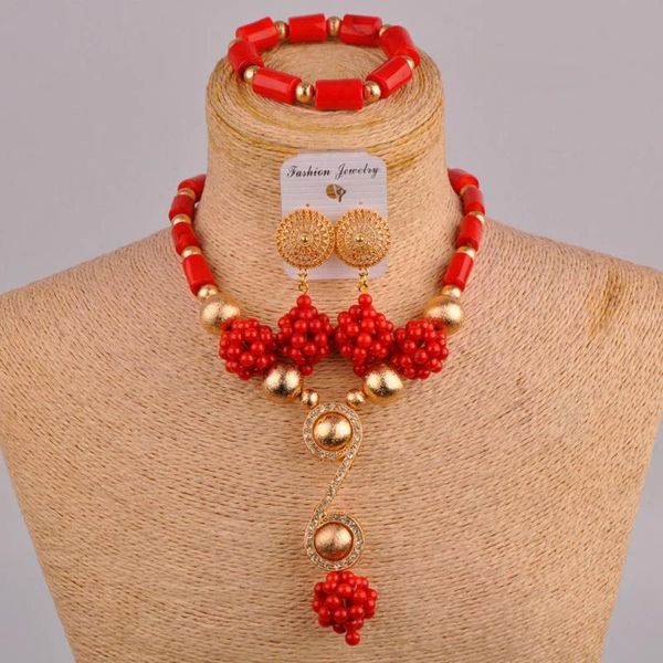 african coral beads jewelry set nigerian wedding costume necklace african set 20c50, Silver
african coral beads jewelry set nigerian wedding costume necklace african set 20c50, Silver