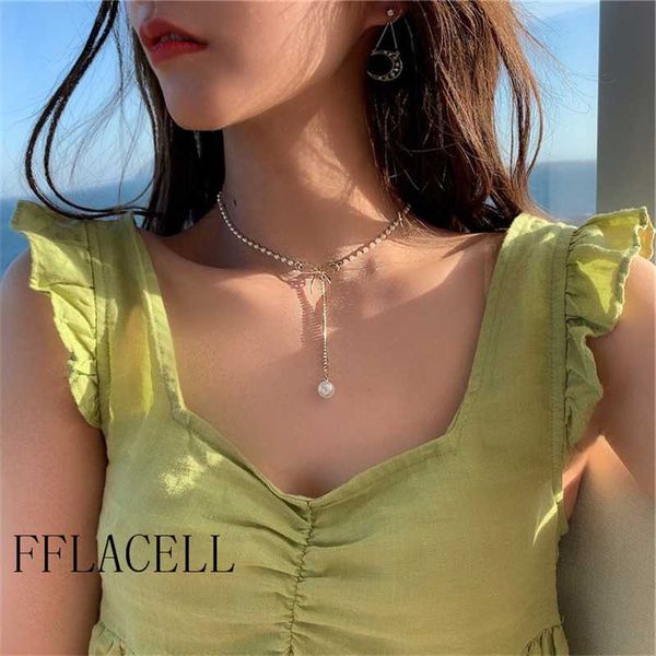 fflacell korean temperament super shining fine bow pearl pendant small zircon necklace women party gift, Silver
fflacell korean temperament super shining fine bow pearl pendant small zircon necklace women party gift, Silver
