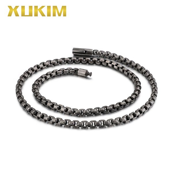 chains xcn209 xukim jewelry titanium steel gun black color square pearl chain men fasion necklace women 2021 gift, Silver
chains xcn209 xukim jewelry titanium steel gun black color square pearl chain men fasion necklace women 2021 gift, Silver