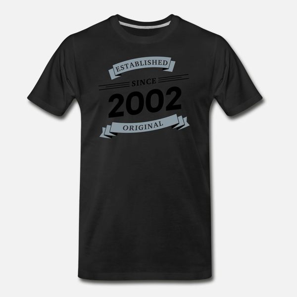 established since 2002 t shirt men personalized short sleeve size s-3xl slim fitness casual spring autumn original shirt
established since 2002 t shirt men personalized short sleeve size s-3xl slim fitness casual spring autumn original shirt
