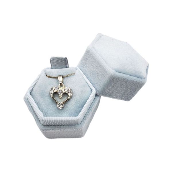 velvet single necklace box hexagon valentine's day ring box with detachable lid n0he, Pink;blue
velvet single necklace box hexagon valentine's day ring box with detachable lid n0he, Pink;blue