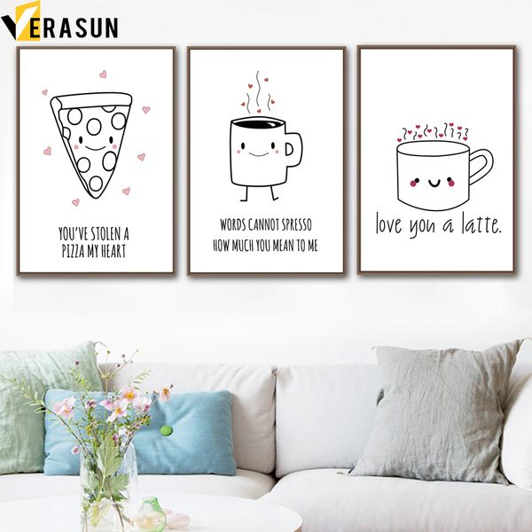 black white pizza coffee cup wall art canvas painting nordic posters and prints cartoon wall pictures for living room home decor
black white pizza coffee cup wall art canvas painting nordic posters and prints cartoon wall pictures for living room home decor