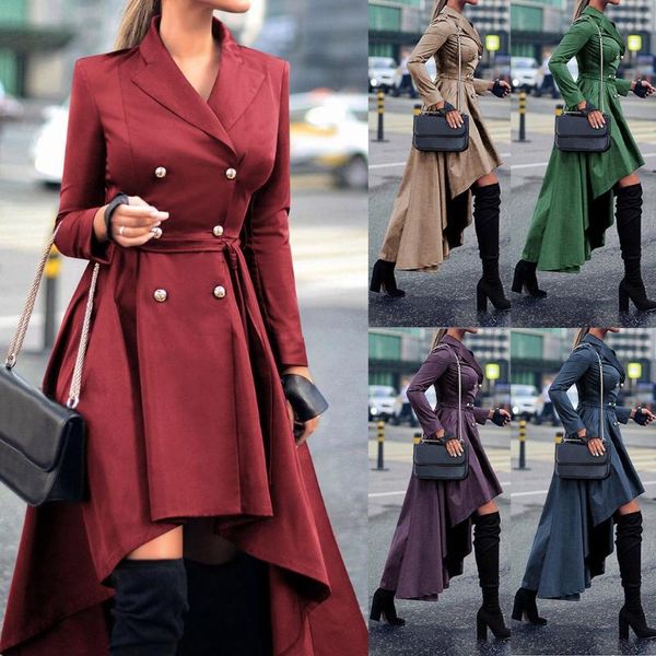 women's trench coats windbreaker coat for women lapel long-sleeve double button belt irregular 3, Tan;black
women's trench coats windbreaker coat for women lapel long-sleeve double button belt irregular 3, Tan;black