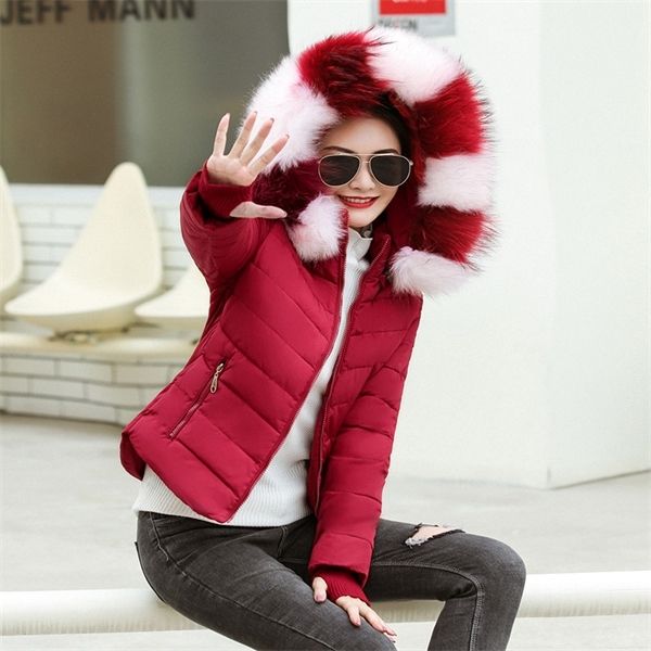 2019 winter jacket women faux fur collar womens parkas thicken outerwear hooded coats short female slim cotton padded basic, Black
2019 winter jacket women faux fur collar womens parkas thicken outerwear hooded coats short female slim cotton padded basic, Black