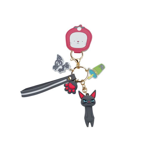 lovely cartoon cat style key chain for lovers wholesales bag pendant key ring chain, Black
lovely cartoon cat style key chain for lovers wholesales bag pendant key ring chain, Black