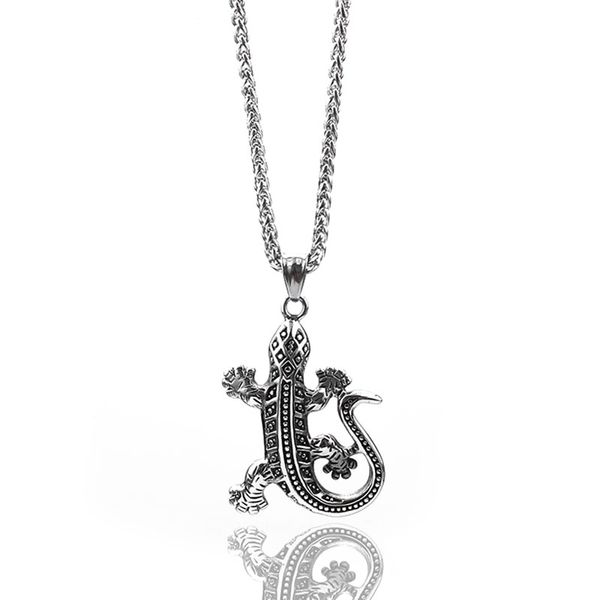 1pcs new fashion gecko lizard pendant stainless steel chain necklace for men punk jewellry amulet gifts, Silver
1pcs new fashion gecko lizard pendant stainless steel chain necklace for men punk jewellry amulet gifts, Silver