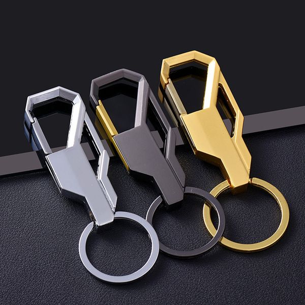 fashion men's jewelry metal keychain men's car simple leather and metal alloy buckle men's waist car keychain key ring, Silver
fashion men's jewelry metal keychain men's car simple leather and metal alloy buckle men's waist car keychain key ring, Silver