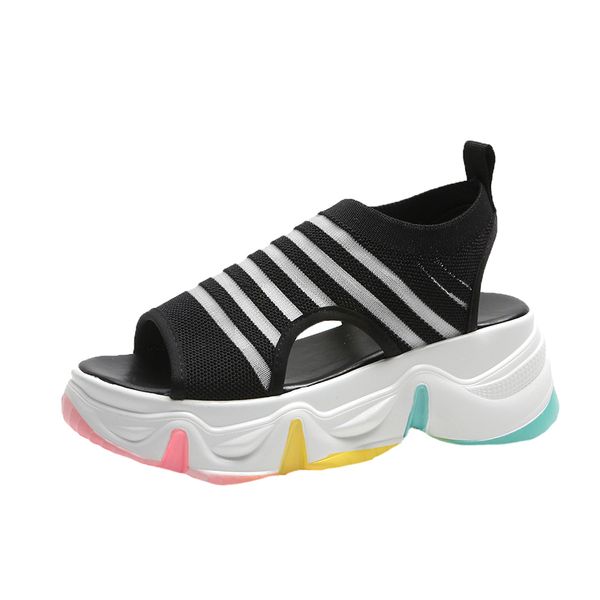 sandals women female shoes woman summer wedge comfortable stretch fabric ladies slip-on flat sandalias, Black
sandals women female shoes woman summer wedge comfortable stretch fabric ladies slip-on flat sandalias, Black