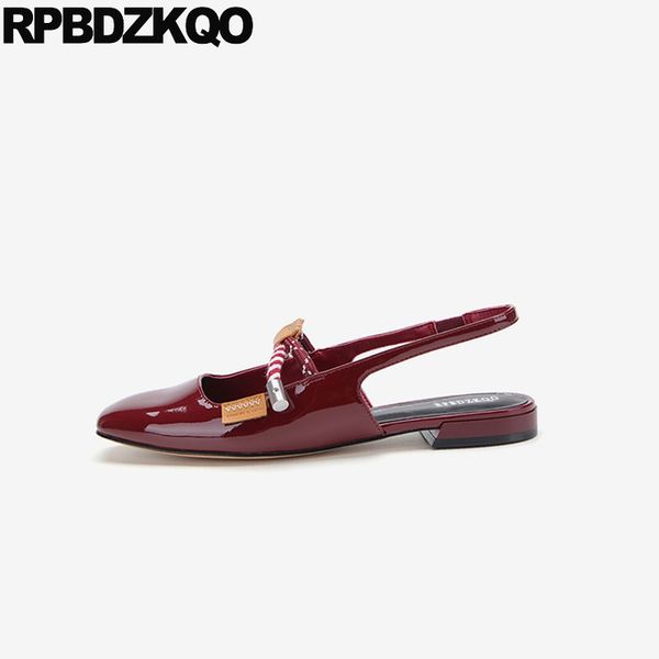 patent leather female sandals summer women 2020 slingback white red wine flats ladies slip on square toe designer shoes china, Black
patent leather female sandals summer women 2020 slingback white red wine flats ladies slip on square toe designer shoes china, Black