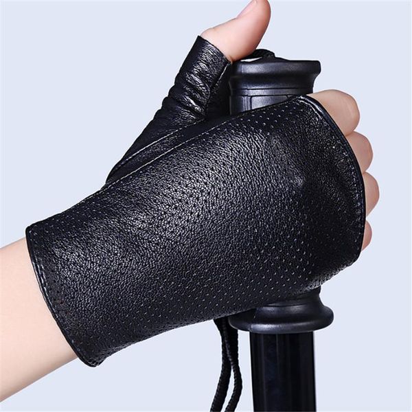 genuine leather sheepskin semi-finger gloves female spring and summer dance breathable cutout slip-resistant half finger xj01-5, Blue;gray
genuine leather sheepskin semi-finger gloves female spring and summer dance breathable cutout slip-resistant half finger xj01-5, Blue;gray