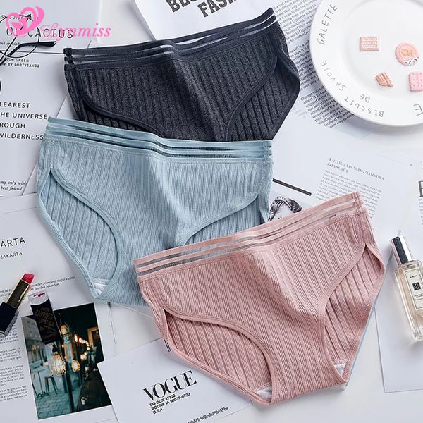 

3Pcs/lot Cotton For Women Female Underwear Lingerie Seamless Panty Set Women's Underpants Sexy Panties Briefs