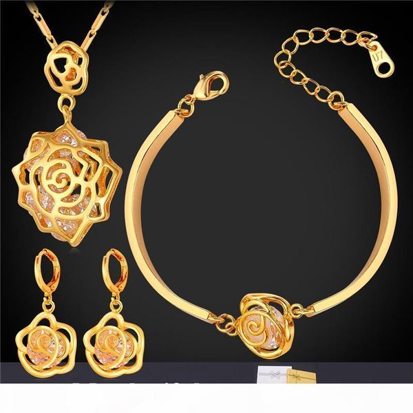 elegant rose pendants necklaces charm bracelets drop earrings 18k real gold plated cubic zirconia party jewelry, Black
elegant rose pendants necklaces charm bracelets drop earrings 18k real gold plated cubic zirconia party jewelry, Black