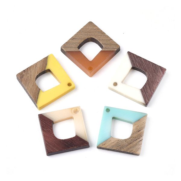 es-(237)048 hangings 27mm diamond wood resin mosaic color diy handmade diamond pendant jewelry accessories
es-(237)048 hangings 27mm diamond wood resin mosaic color diy handmade diamond pendant jewelry accessories