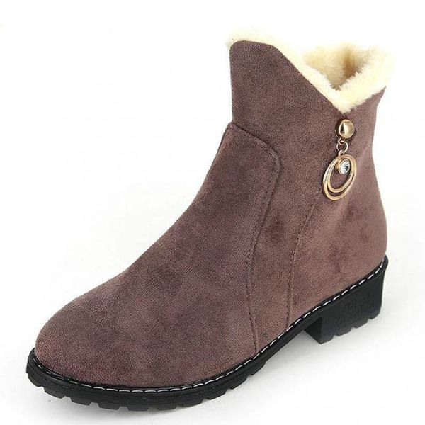 2020 women boots winter snow female warm lace flat with women shoes tide 35-40 ankle boot zip black booties zh100087