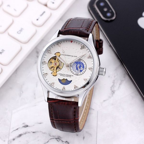 luxury mens watches large flywheel three needle series automatic mechanical watch designer watches role brand fashion stainless steel strap, Slivery;brown
luxury mens watches large flywheel three needle series automatic mechanical watch designer watches role brand fashion stainless steel strap, Slivery;brown