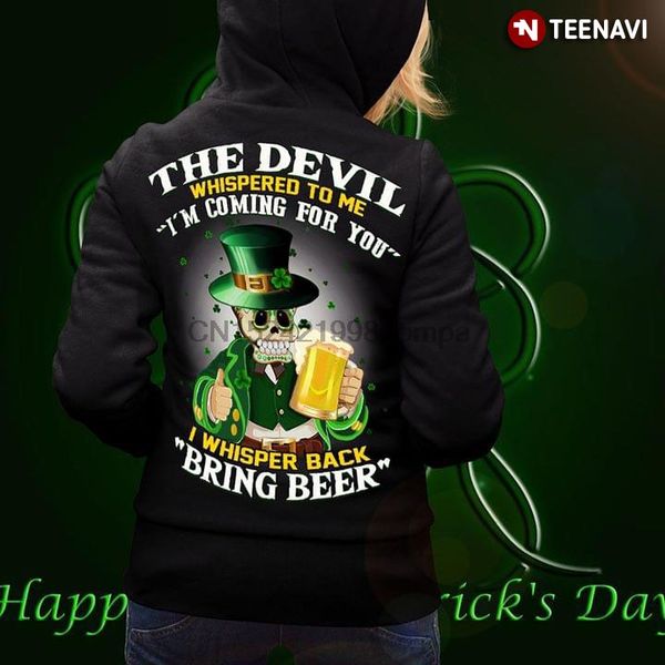 men t shirt leprechaun the devil whispered to me i'm coming for you(1) women tshirts