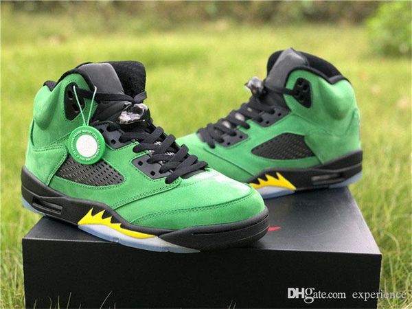 2020 air authentic 5 se oregon 5s apple green black yellow strike elevate mens basketball shoes outdoor sneakers with original box us7-13
2020 air authentic 5 se oregon 5s apple green black yellow strike elevate mens basketball shoes outdoor sneakers with original box us7-13