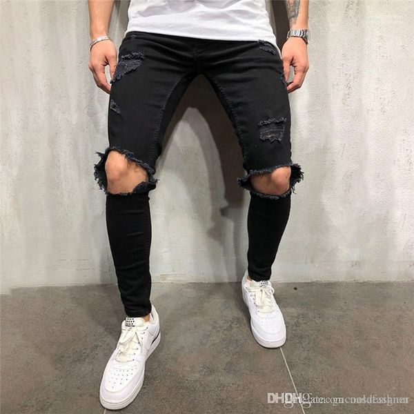 pocket casual panelled distrressed male apparel summer designer black mans jeans fashion mid waist man pencil pants with, Blue
pocket casual panelled distrressed male apparel summer designer black mans jeans fashion mid waist man pencil pants with, Blue