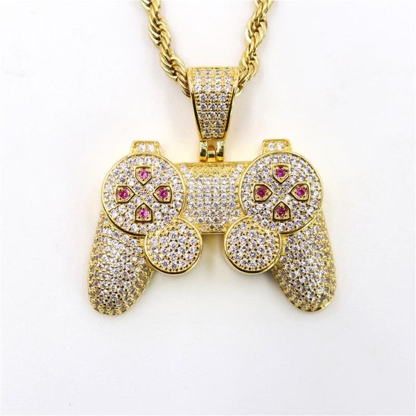 hip hop high-end iced out game controller handle pendant necklace for men gold colour cubic zircon jewelry chain necklaces, Silver
hip hop high-end iced out game controller handle pendant necklace for men gold colour cubic zircon jewelry chain necklaces, Silver
