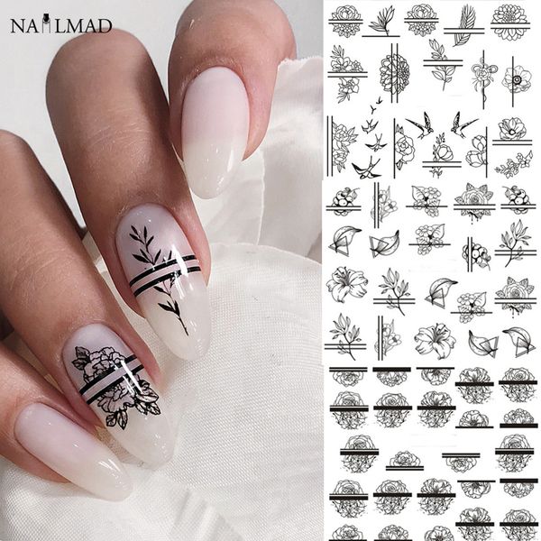 12pcs black flower slider nail sticker flower water transfer decals nail art tattoo summer salon tips accessories
12pcs black flower slider nail sticker flower water transfer decals nail art tattoo summer salon tips accessories