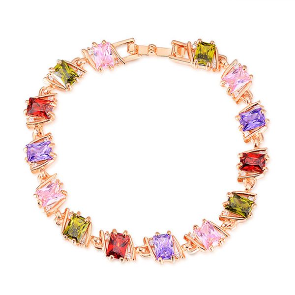 golden silvery crystal zircon chain bracelet personality colorful rectangle fashion woman bracelet classic birthday jewelry, Black
golden silvery crystal zircon chain bracelet personality colorful rectangle fashion woman bracelet classic birthday jewelry, Black