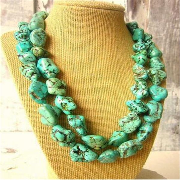 collier turquoise vert épais boho bijoux turquoise épais collier perlé 35", Silver
collier turquoise vert épais boho bijoux turquoise épais collier perlé 35", Silver