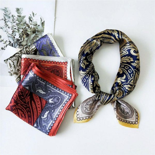 scarves 100% silk scarf small bandana women vintage boho bohemian style paisley floral print kerchief headband 53x53cm / 20.8 inches, Blue;gray
scarves 100% silk scarf small bandana women vintage boho bohemian style paisley floral print kerchief headband 53x53cm / 20.8 inches, Blue;gray