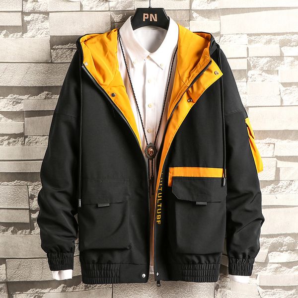 men's jackets hooded jacket korean fashion hip hop outwear japanese streetwear coat male casual cargo man zipper windbreaker, Black;brown
men's jackets hooded jacket korean fashion hip hop outwear japanese streetwear coat male casual cargo man zipper windbreaker, Black;brown