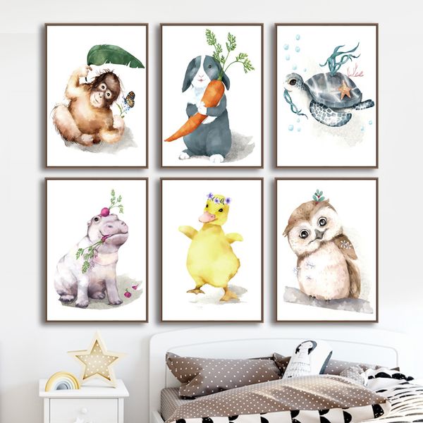 owl monkey rabbit duck hippo turtle nordic posters and prints nursery wall art canvas painting wall pictures for baby room decor
owl monkey rabbit duck hippo turtle nordic posters and prints nursery wall art canvas painting wall pictures for baby room decor