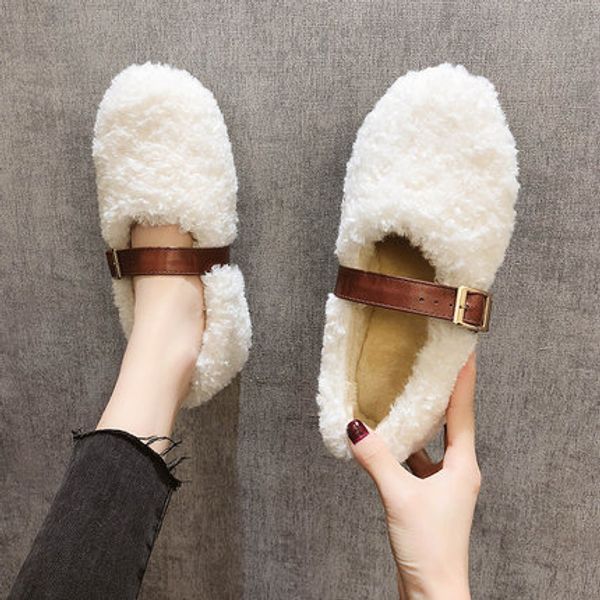2020 autumn and winter new plus velvet warm cotton shoes shallow mouth round head flat peas shoes retro tide, Black
2020 autumn and winter new plus velvet warm cotton shoes shallow mouth round head flat peas shoes retro tide, Black